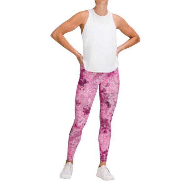 Lululemon 14 Seawheeze Swift Speed High-Rise Tight 28" Euphoria Fluro Pink Multi